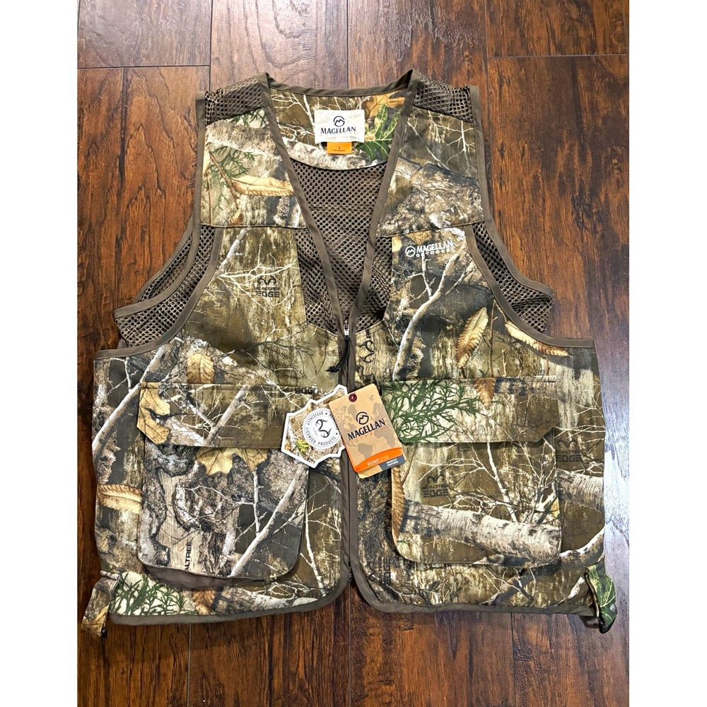 Magellan Outdoors Realtree Edge Mesh Hunting Vest Camo Unisex Large L